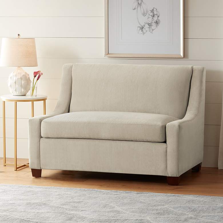 Image 1 Infinity Sand 50" Wide Convertible Loveseat and Half Sleeper