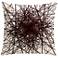 Infinity Seal Grey Multilines 18" Square Down Throw Pillow