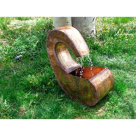 Image1 of Infinity Wave 28" High Heavy Gauge Copper Outdoor Fountain