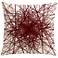 Infinity Wine Red Multilines 18" Square Down Throw Pillow