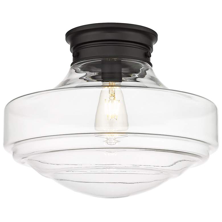 Image 2 Ingalls 16" Wide Matte Black Ceiling Light