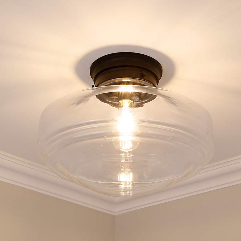 Image 1 Ingalls 16" Wide Matte Black Ceiling Light