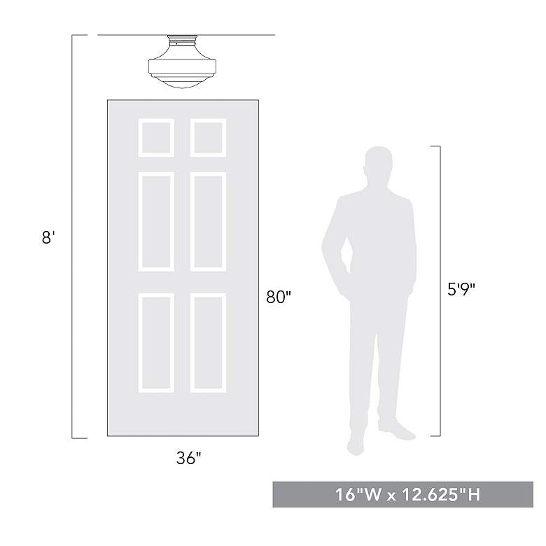 Image 4 Ingalls 16" Wide Matte Black Ceiling Light more views