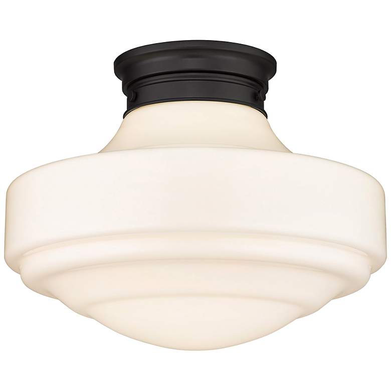 Image 2 Ingalls 16" Wide Matte Black Ceiling Light