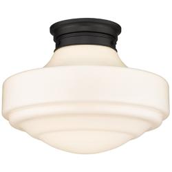 Ingalls 16" Wide Matte Black Ceiling Light
