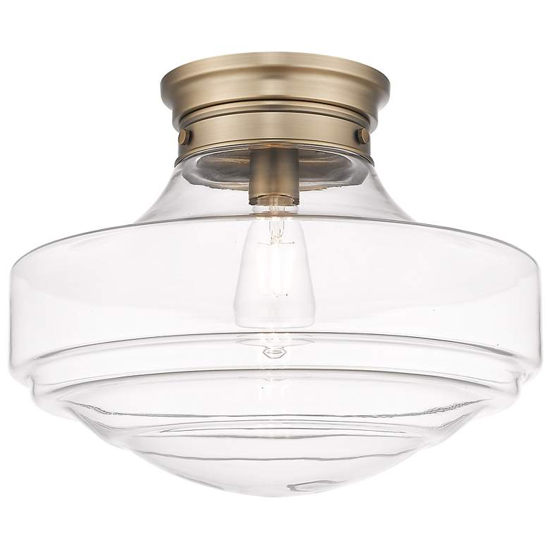 Image 2 Ingalls 16" Wide Modern Brass Clear Glass Ceiling Light