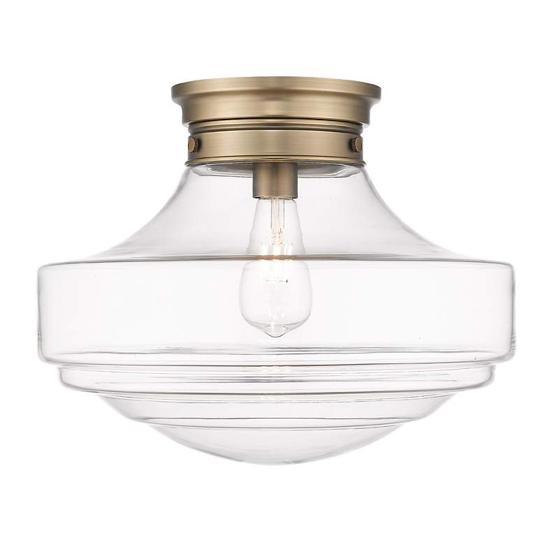 Image 3 Ingalls 16" Wide Modern Brass Clear Glass Ceiling Light more views