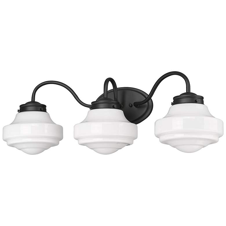 Image 3 Ingalls 27 1/2" Wide Matte Black 3-Light Vanity Bath Light