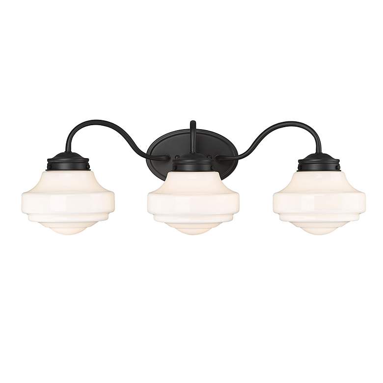 Image 4 Ingalls 27 1/2" Wide Matte Black 3-Light Vanity Bath Light more views