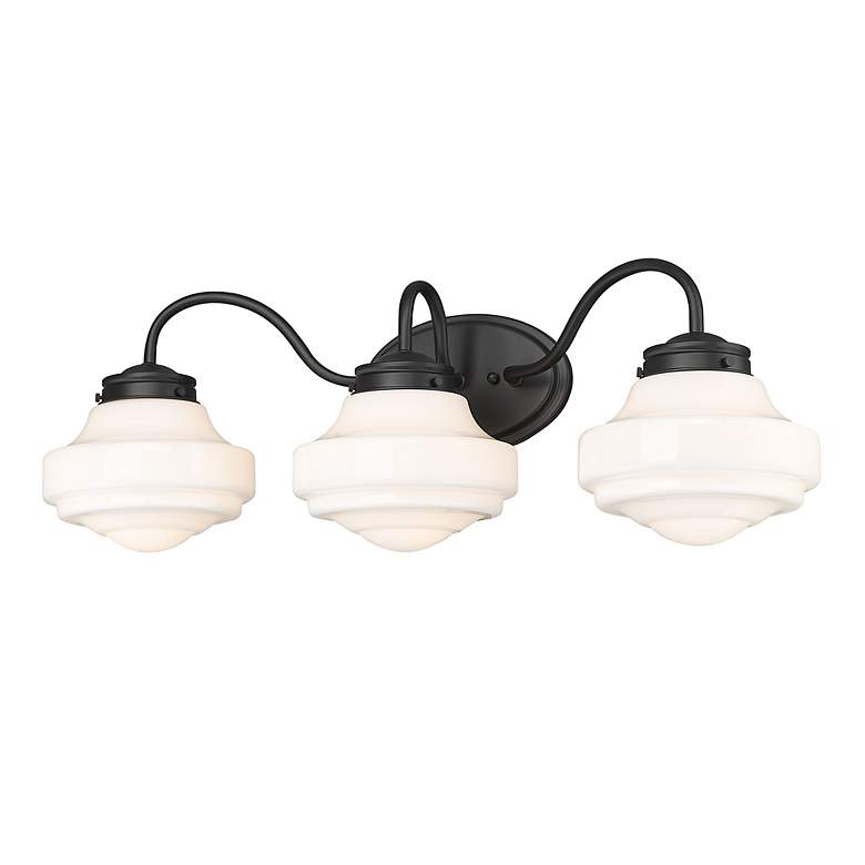 Image 5 Ingalls 27 1/2" Wide Matte Black 3-Light Vanity Bath Light more views
