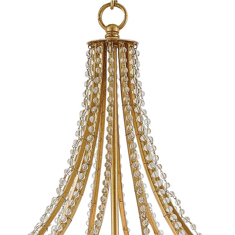 Image 4 Ingénue 14" Wide 4-Light Antique Gold Leaf Chandelier more views