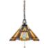 Inglenook 17" Wide Tiffany-Style Art Glass Pull-Chain Pendant Light