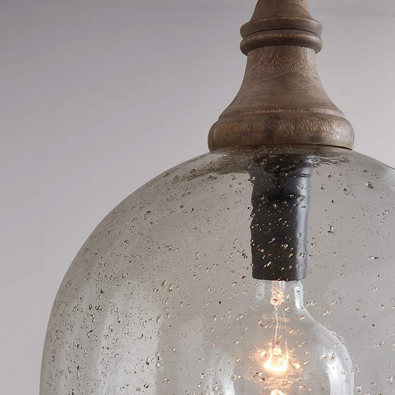 Image 4 Inglewood 15" Wide Dark Pewter Gray Wash Pendant Light more views