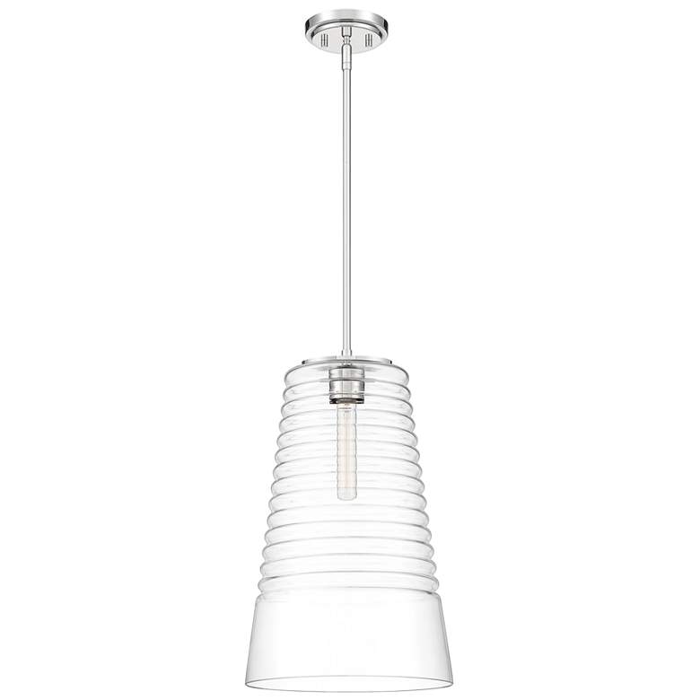 Image 1 Ingo 12" Wide Polished Nickel 1 Light Pendant