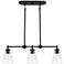 Ingo 30" Wide Matte Black 3 Light Island