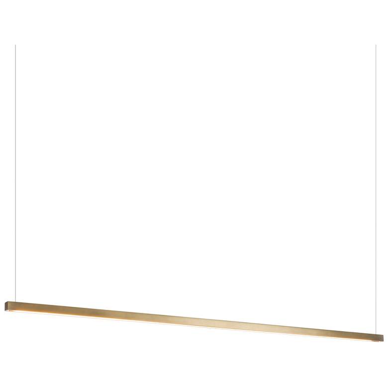 Image 1 Ingot 72" Wide Modern Brass LED Pendant