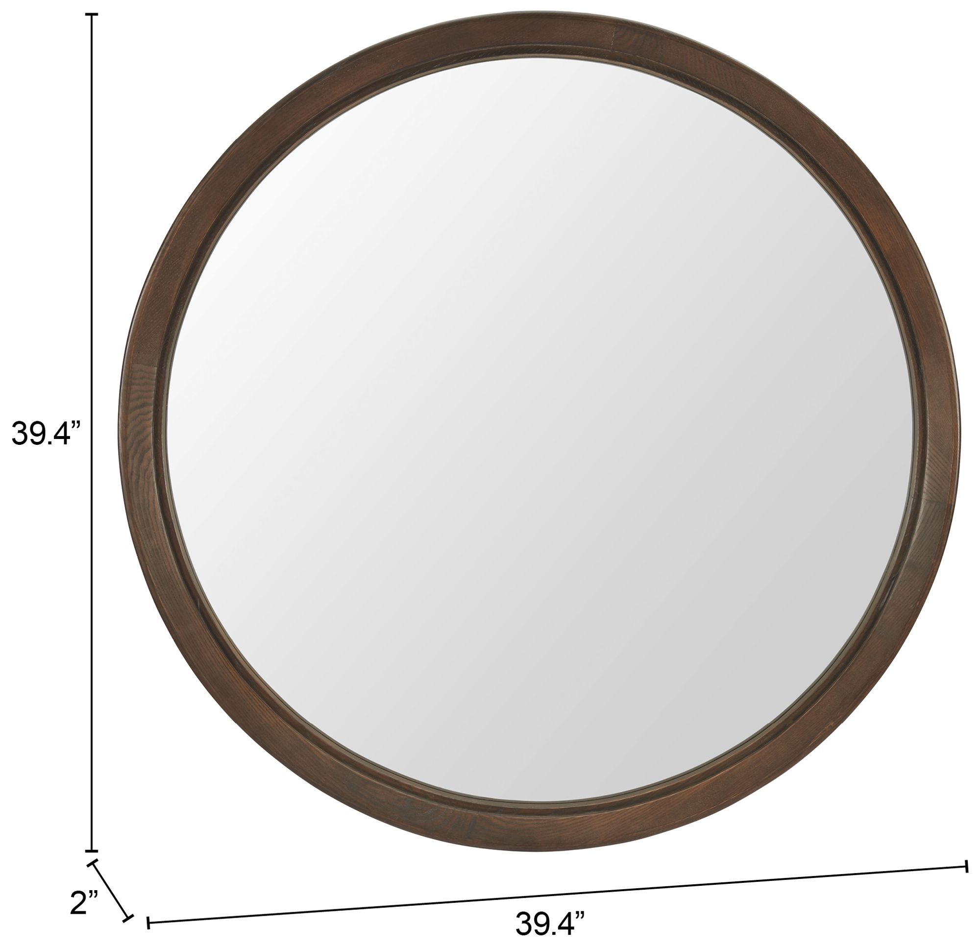 Image 5 Inikas Mirror Collection Espresso 39.4" x 39.4" Mirror more views