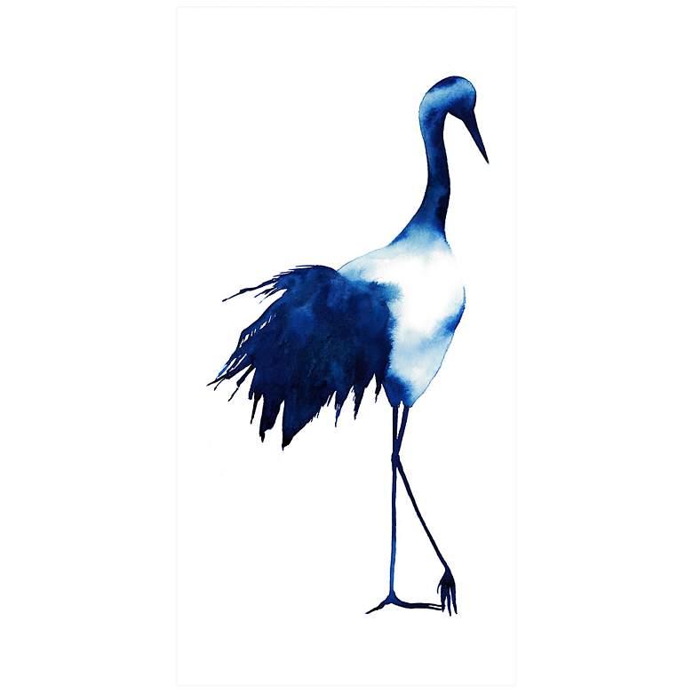 Image 3 Ink Drop Crane 1 48"H Free Floating Glass Graphic Wall Art