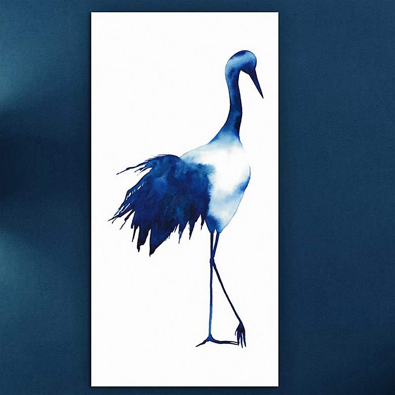 Image 2 Ink Drop Crane 1 48"H Free Floating Glass Graphic Wall Art