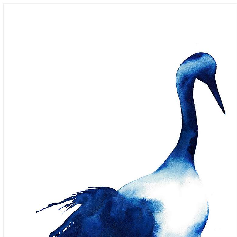 Image 4 Ink Drop Crane 1 48"H Free Floating Glass Graphic Wall Art more views