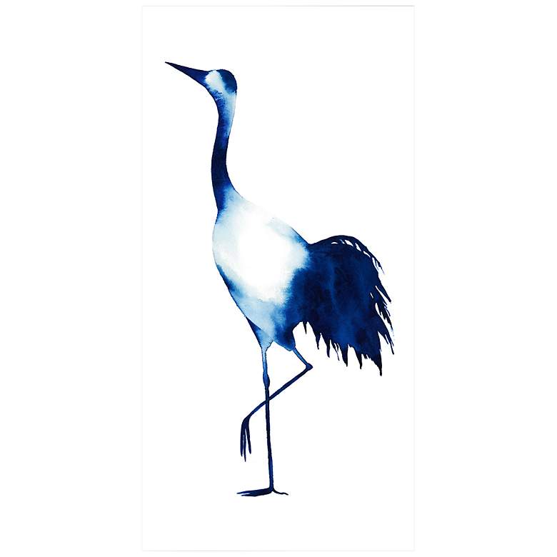 Image 3 Ink Drop Crane 2 48"H Free Floating Glass Graphic Wall Art