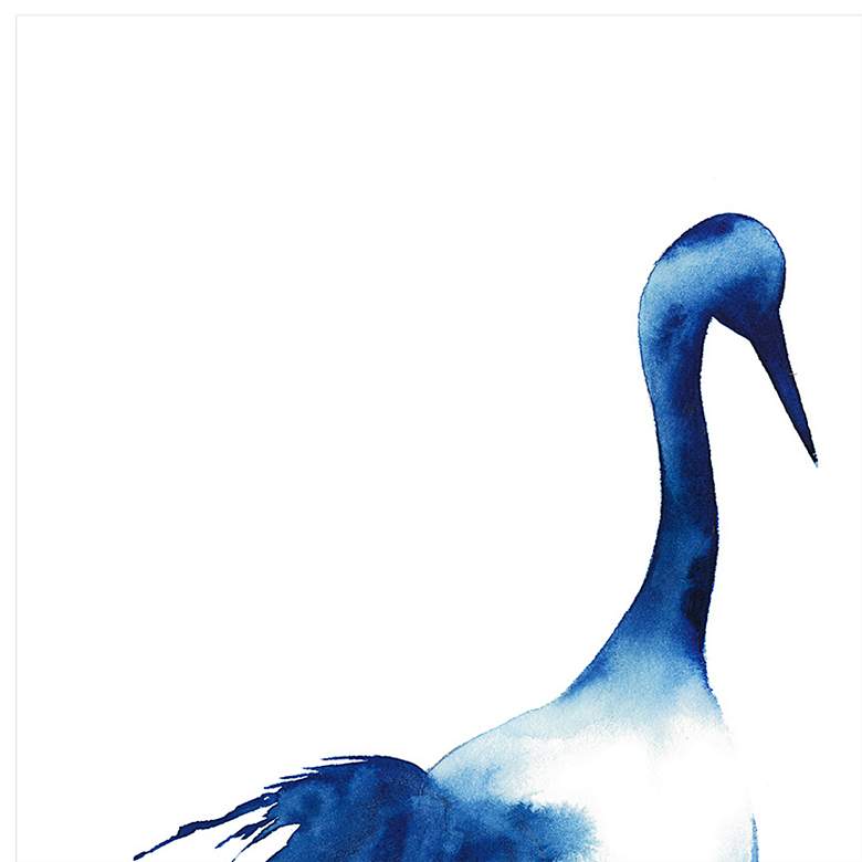 Image 4 Ink Drop Crane 48"H 2-Piece Tempered Glass Graphic Wall Art more views