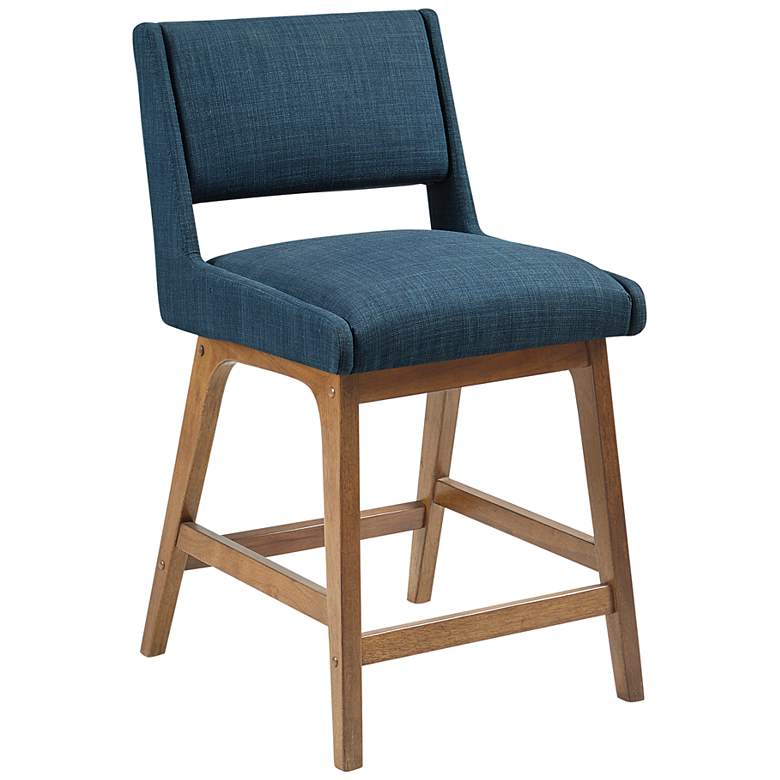 Image 2 INK + IVY 25" Boomerang Navy Fabric Counter Stool