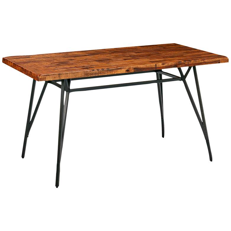 Image 2 INK + IVY 68 inch Wide Brown Adjustable Trestle Dining Table