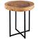 INK + IVY Arcadia 16" Wide Natural and Black Round End Table