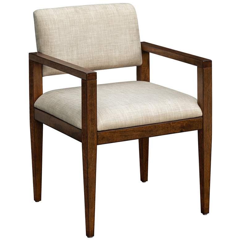 Image 1 INK+IVY Beige Benson Upholstered Dining Chairs with Arms (Set of 2)