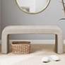 Thumbnail1 of INK+IVY Beige Steve Boucle Waterfall Bench