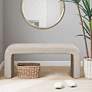 Thumbnail3 of INK+IVY Beige Steve Boucle Waterfall Bench more views