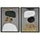 INK+IVY Black Neutral Stones Figural 2-piece Framed Canvas Wall Art Set
