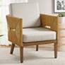 INK + IVY Blake Natural Woven Rattan Accent Armchair