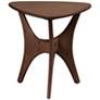 2_INK + IVY Blaze 21" Wide Warm Pecan Triangular Accent Table