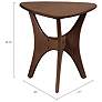 4_INK + IVY Blaze 21" Wide Warm Pecan Triangular Accent Table more views