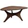 INK + IVY Blaze 40" Wide Pecan Brown Triangular Coffee Table