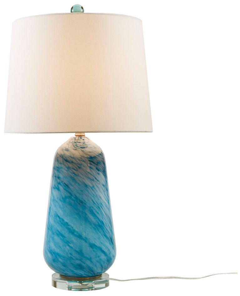 Image 2 INK+IVY Blue Aquaviva  Confetti Glass Table Lamp