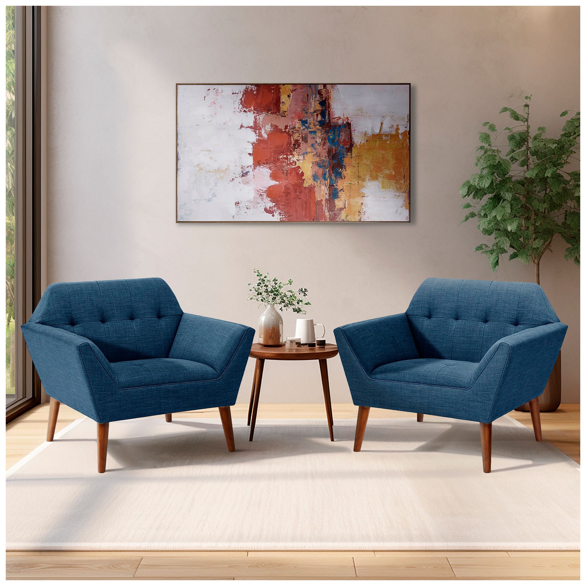 INK+IVY Blue Newport Lounge Chair