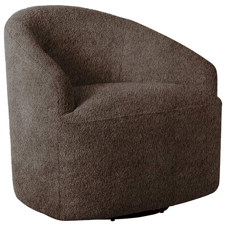 Image 1 INK+IVY Bonn 30" Wide Chocolate Brown Upholstered Modern Swivel Chair