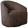 INK+IVY Bonn 30" Wide Chocolate Brown Upholstered Modern Swivel Chair