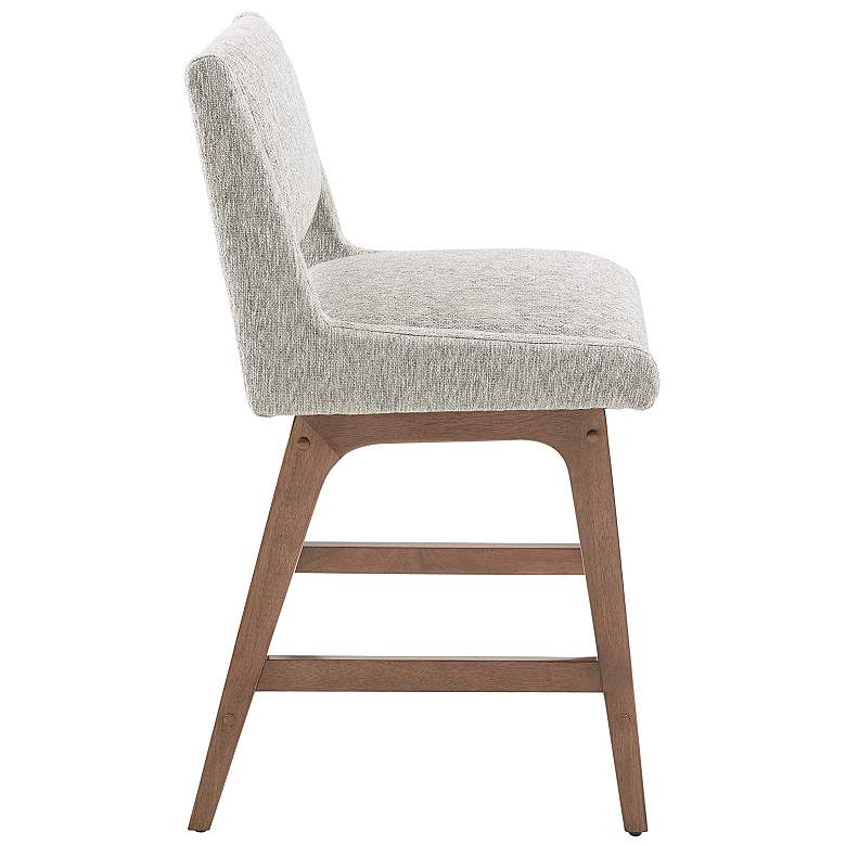 Image 4 INK+IVY Boomerang 25" Light Gray and Pecan Counter Stool more views
