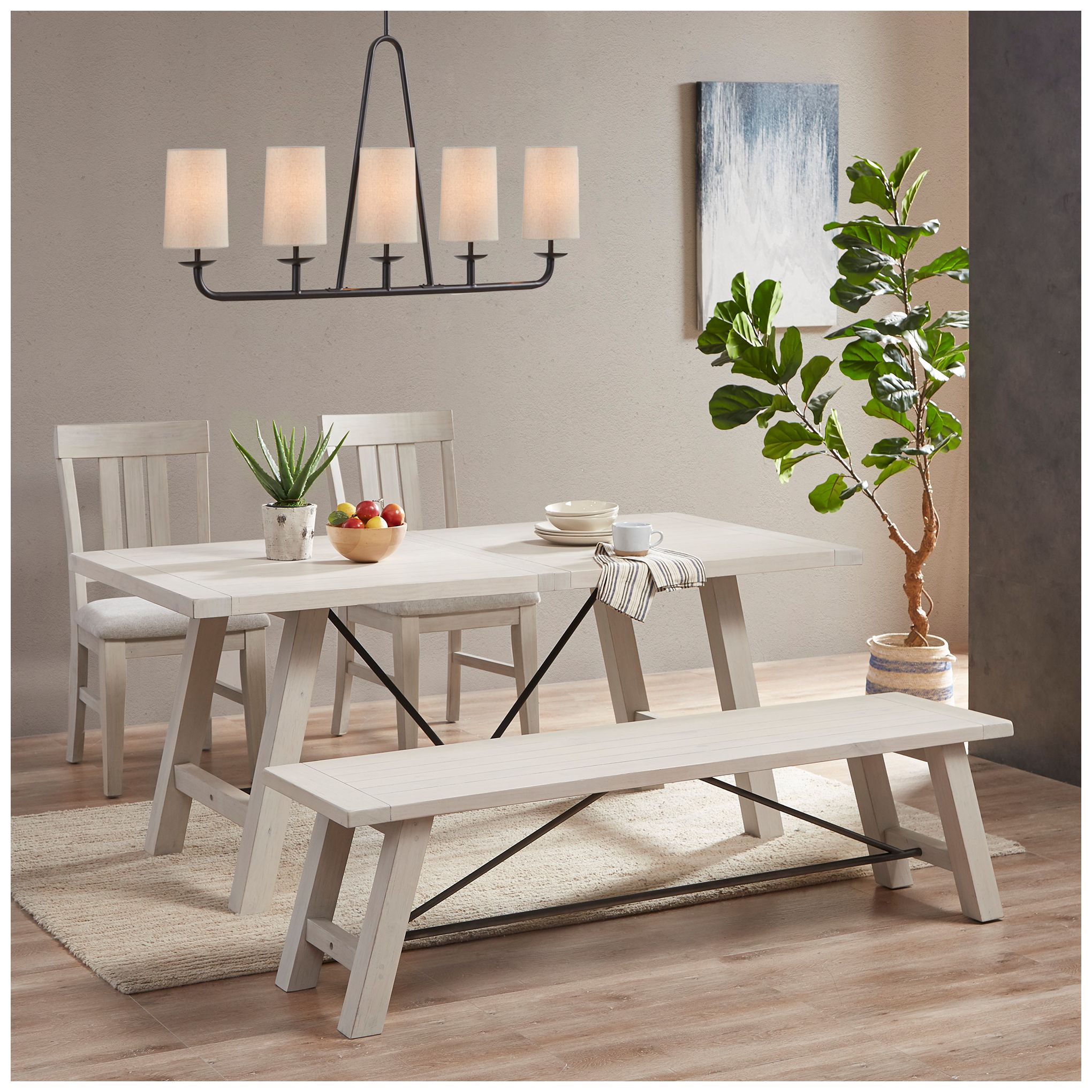 Image 3 INK+IVY Bronze Serenitie 5-Light Linear Chandelier more views