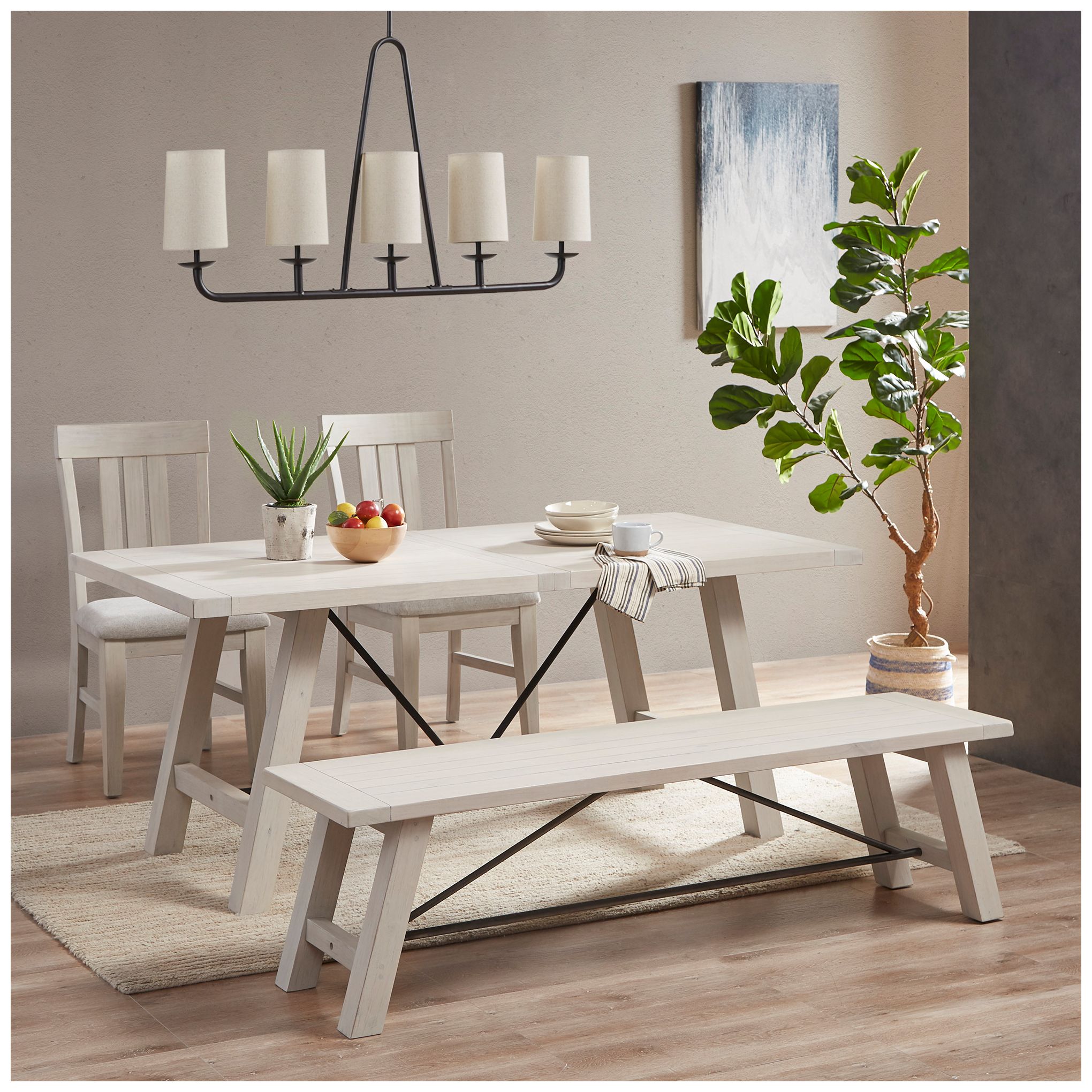 Image 4 INK+IVY Bronze Serenitie 5-Light Linear Chandelier more views