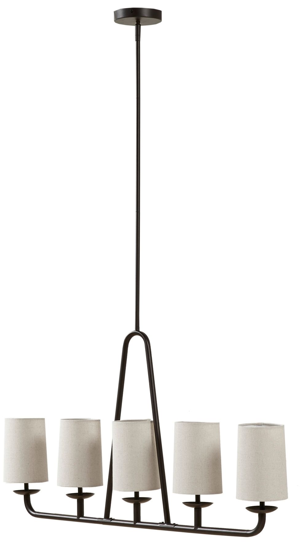 Image 6 INK+IVY Bronze Serenitie 5-Light Linear Chandelier more views