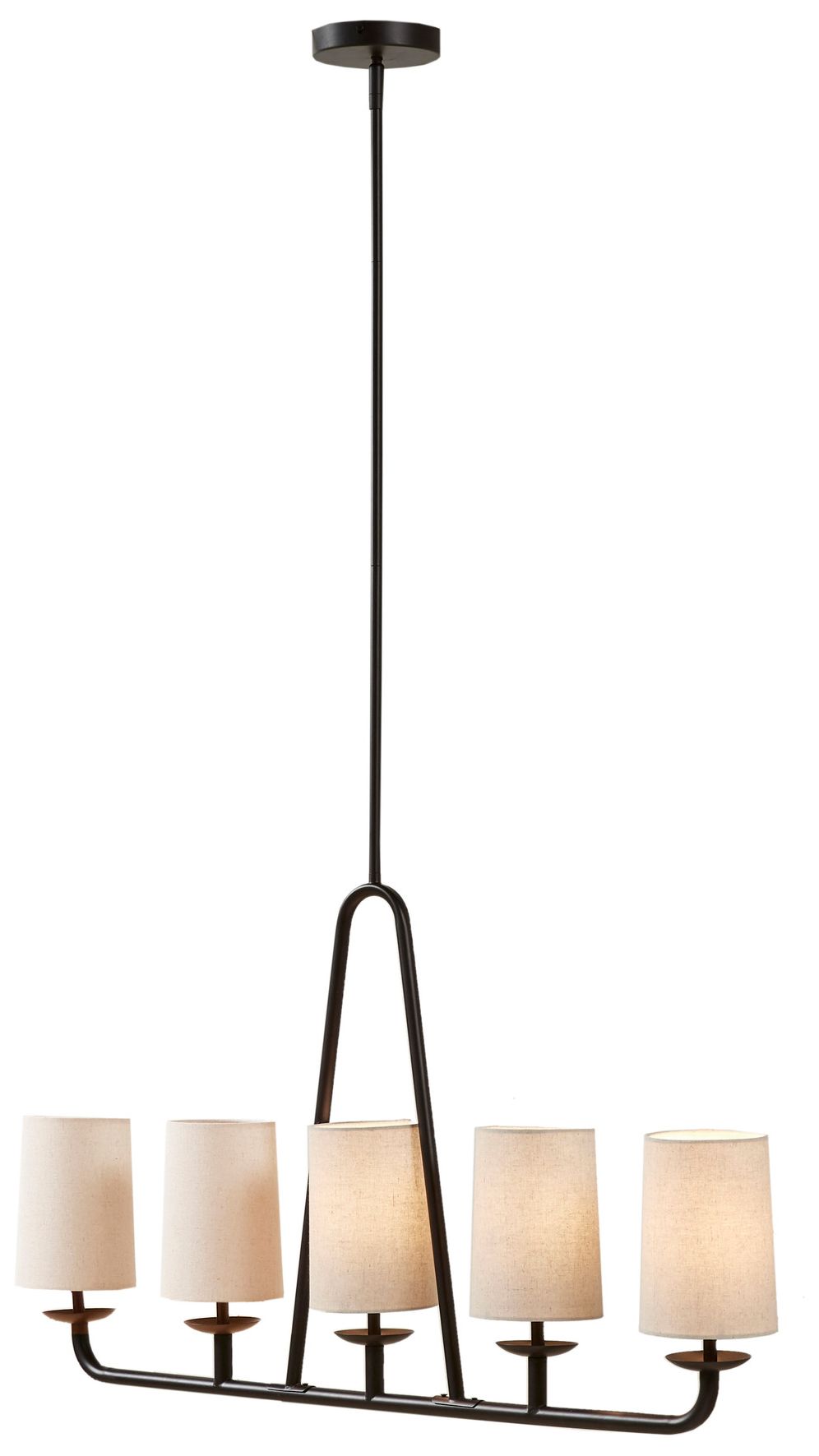 Image 7 INK+IVY Bronze Serenitie 5-Light Linear Chandelier more views