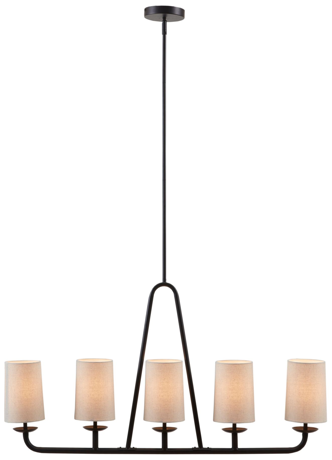 INK+IVY Bronze Serenitie 5-Light Linear Chandelier