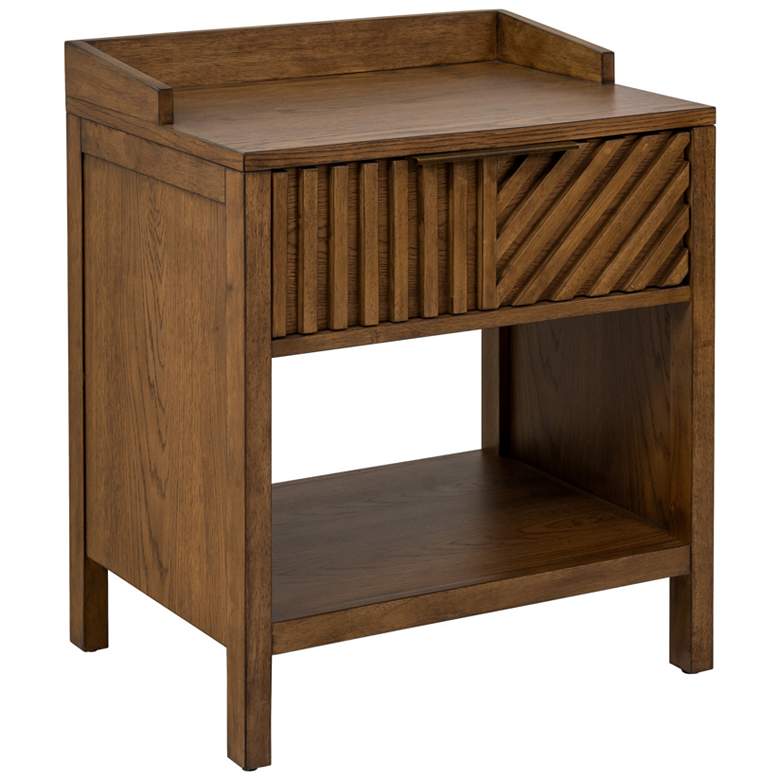 Image 1 INK+IVY Brown Sunset Cliff 1-Drawer Nightstand with Shelf