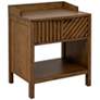 INK+IVY Brown Sunset Cliff 1-Drawer Nightstand with Shelf