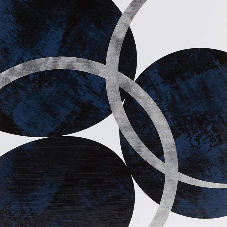 Image 3 INK + IVY Celestial Orbit Navy 36" High 2-Piece Wall Art Set more views